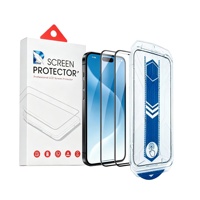 Accessoires pour téléphones mobiles : Protection d'écran en verre trempé HD transparent de 0,33 mm avec colle intégrale pour iPhone 17 18 Pro Max, application facile