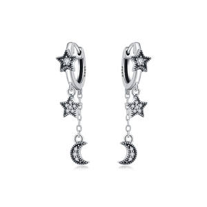 الأقراط الأكثر مبيعًا من الفضة الإسترلينية S925 ، أقراط بتصميم صليب وملصقة أحلام بالجملة - Product Image 2