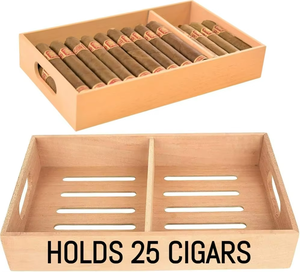 Có Thể Điều Chỉnh Chia Sang Trọng Tây Ban Nha Gỗ Tuyết Tùng Thông Hộp Lớn Bằng Gỗ Cigar Lưu Trữ Khay Cho Humidors - Product Image 3