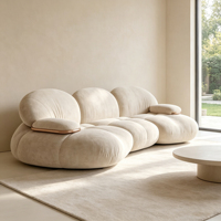 Canapé modulaire Cloud Bubble, canapé incurvé en tissu suédé doux, canapé design de forme organique pour salon