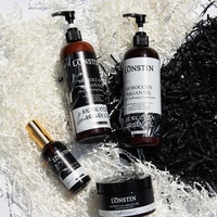Ensemble de soins capillaires naturels en vrac, marque privée OEM, crème hydratante bio à l'huile d'argan du Maroc, shampoing et après-shampoing personnalisés