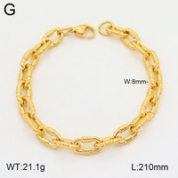 Pulsera de Cadena Gruesa Circular Chapada en Oro con Diseño Geométrico Moderno para Mujeres y Hombres para Uso Diario