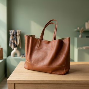 Bolsos de Mano Casuales para Mujer, Última Moda, Bolso de Compras, Duradero, Elegante, Gran Capacidad, Impermeable, Cierre de Cremallera, Cuero Genuino - Product Image 2