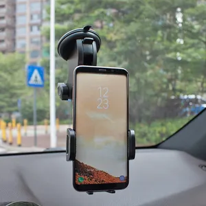 Dashboard Windshield Universal Car Mount Phone Holder Desk Stand With Suction Cup Base And Adjustable Arm For Most Smartphones