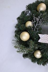 Guirnalda de agujas de pino artificial de invierno decorativa de decoración de fiesta de 24 pulgadas de diseño personalizado con lazo - Product Image 5