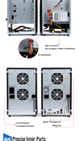 Serveur premium SATA HDD NAS de haute qualité à 8 baies de 3.5 pouces, stockage cloud mini-ITX à échange à chaud avec ventilateur en stock, boîtiers et tours d'ordinateur