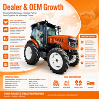 Tractor Agrícola Modelo Popular LAWNIO con Ruedas Ajustables Opcionales, Construcción Duradera para Cultivo de Cultivos