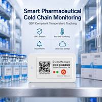 Registrador de Datos de Temperatura Inalámbrico ZenMeasure con Certificación CE, Etiqueta de Temperatura de Grado Médico para Farmacias, Laboratorios y Monitoreo de Envíos