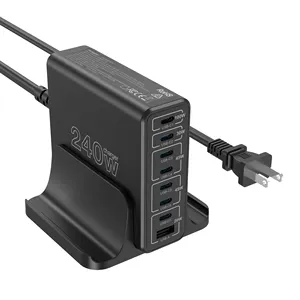 Evrensel 7C1A güç adaptörü 240w 100w 45w 30w hızlı şarj çoklu usb c hızlı şarj masaüstü dizüstü şarj cihazı