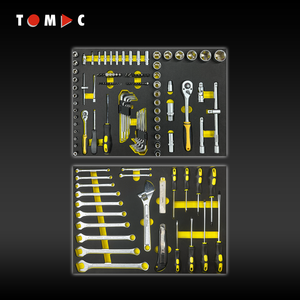 Postazione di Lavoro Tomac per Carrozzeria con 7 Cassetti Set da 193 Pezzi per Pannelli e Vetri Armadio Portautensili con Attrezzi - Product Image 2