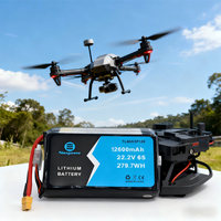 Paquete de Baterías de Estado Sólido Sinxpower 6S3P INR21700 2S 4S 6S 22.2V 12600mah P42A 10C 800 Ciclos para Drones FPV de 5, 7, 10 y 13 Pulgadas