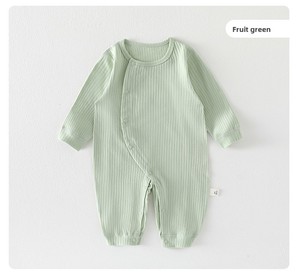 Tutina per Neonati in Puro Cotone, Senza Cuciture, a Maniche Lunghe, per Bambini e Bambine, Colore Unito, per Passeggiate e Gattonamento, OEM ODM - Product Image 1