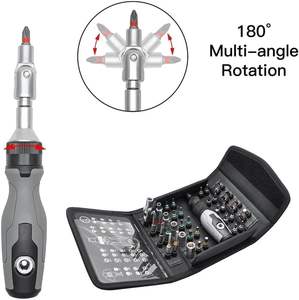 Jeu de tournevis à cliquet Peaktop 41-en-1, sac en toile épaissie, outil de réparation multifonctionnel - Product Image 5