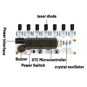 Kit électronique de <span class=keywords><strong>harpe</strong></span> <span class=keywords><strong>laser</strong></span> DIY, microcontrôleur 51 pour la fabrication électronique, projet de soudure à la ferraille, <span class=keywords><strong>harpe</strong></span> électronique - Product Image 5