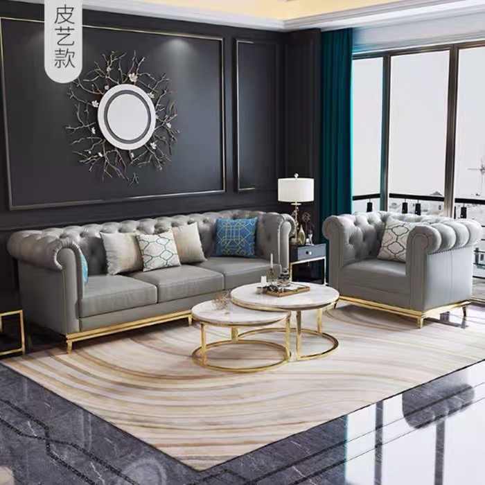 Modern luxury arm sofa high quality leather sofa high end living room