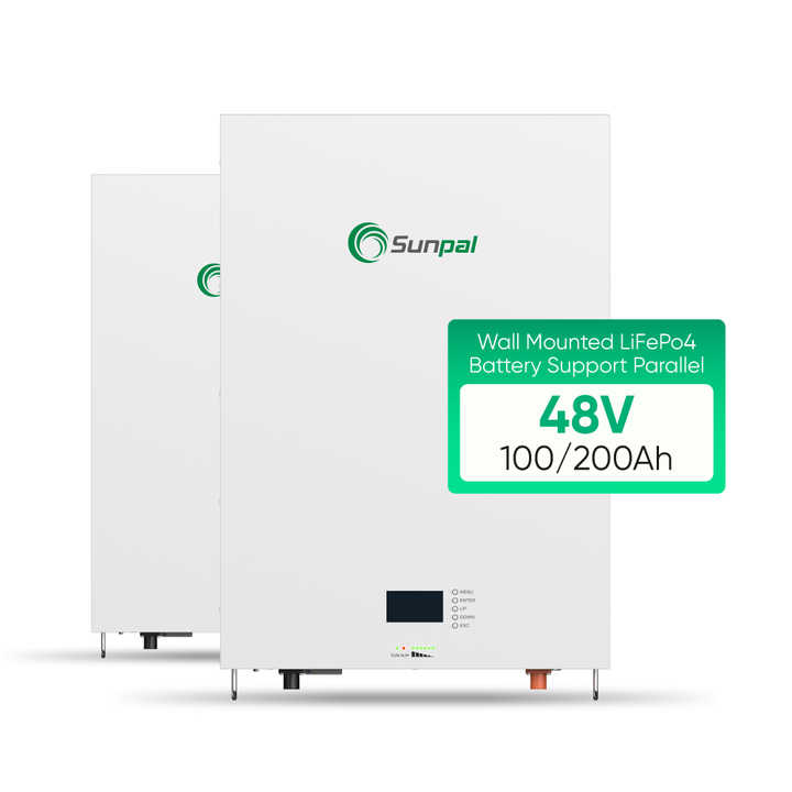 Sunpal Wall Mount Lithium Iron Phosphate Storage Battery 5kWh 48V 51.2V ...