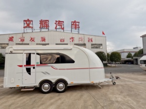 Remolque de Viaje de Diseño Aerodinámico con Doble Eje, Tipo Hotel Móvil, para Aventuras Familiares al Aire Libre, <span class=keywords><strong>Caravana</strong></span> RV - Product Image 4