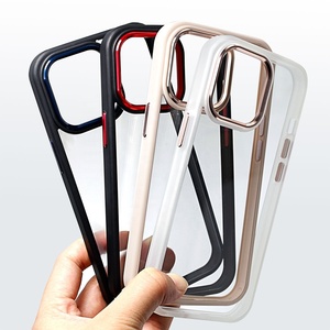 <span class=keywords><strong>Coque</strong></span> de protection de luxe antichoc, étanche et écologique en alliage d'aluminium, TPU et PC, avec cadre à boutons, transparente, certifiée BSCI, en stock - Product Image 2