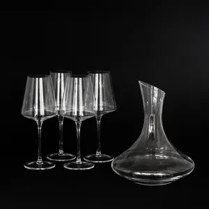 Hand Blown Glass Decanter Wholesale Hand Blown Lead Free Wine Crystal Glass Decanter Set