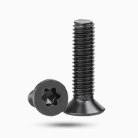 Boulon Torx à tête plate en acier au carbone Q195 Q215 qq355 Q275 enduit d'oxyde noir de Zinc ISO14581 CSK