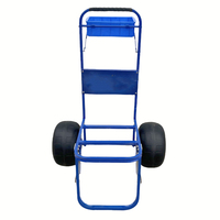 Chariot de pêche de plage pliable wagon de pêche en aluminium durable avec roues de ballon