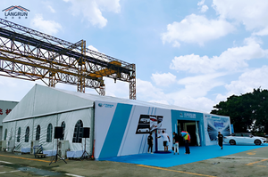 Couverture en tissu PVC de tente de chapiteau d'exposition de voiture hautement durable - Product Image 2