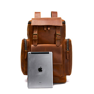 Zaino da viaggio <span class=keywords><strong>in</strong></span> <span class=keywords><strong>pelle</strong></span> da <span class=keywords><strong>uomo</strong></span> <span class=keywords><strong>in</strong></span> <span class=keywords><strong>pelle</strong></span> di grande capacità a mano Vintage - Product Image 4