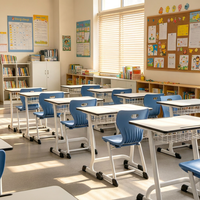 Chaise de bureau individuelle robuste et résistante à l'usure, couleur personnalisable, en promotion, pour les projets d'appel d'offres scolaires mondiales