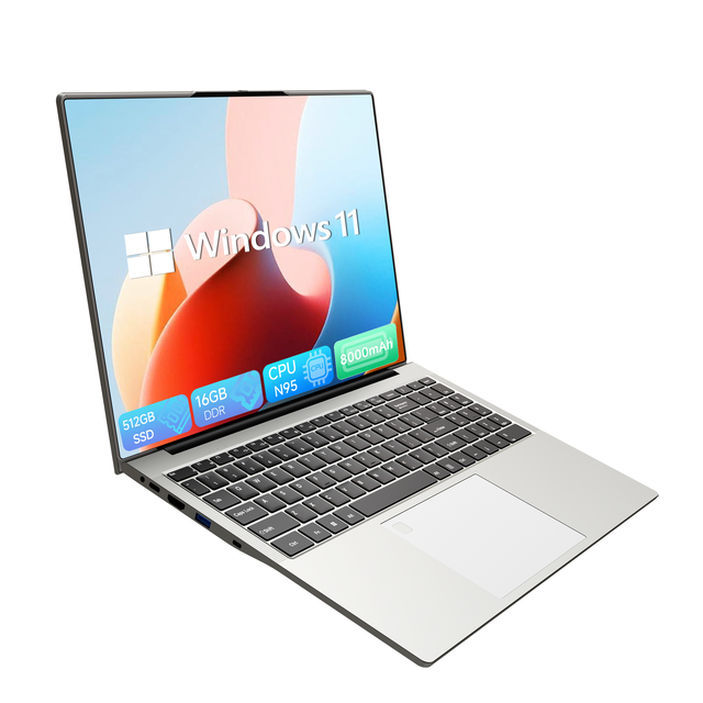 New 16.1-Inch 16:10 Business Laptop Intel 4-Core 1.7GHz SSD Full HD IPS Display English Keyboard Camera High-Performance Cooling
