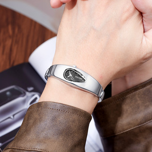 Retro nuovo Design personalizzato quadrante a forma di goccia d'acqua uomo donna guarda Vintage argento acciaio cintura orologi al quarzo di lusso - Product Image 3