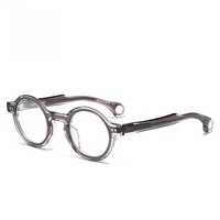 CHARMLIBRARY Monturas Ópticas de Acetato Estilo Japonés, Montura Completa, Puente con Diseño de Orificio, Diseño en Capas, Listas para Lentes Graduadas, Logotipo Personalizado, Gafas