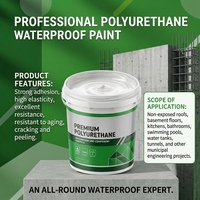 Revêtement imperméable professionnel en polyuréthane, peinture imperméable élastique à haute adhérence pour béton