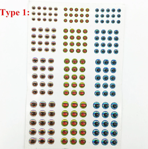 Ojos 3D de Tamaños Variados, Ojos de Pez Holográficos de Plástico, Material para Atar Moscas con Estilo Viento, Tierra, Hielo y Fuego - Product Image 3
