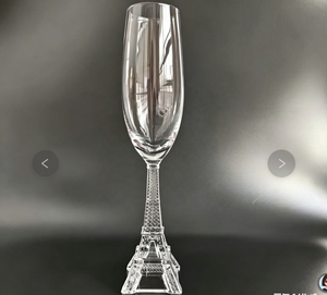 Ensemble de verres à champagne design Tour Eiffel, flûtes à vin sans plomb de 230 ml pour événements sur le thème de Paris - Product Image 4