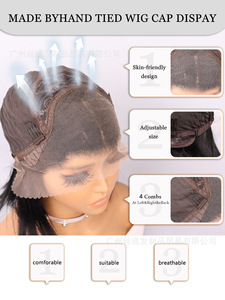 Nouvelle perruque Lace Front Ombrée avec raie ajustable, légère, respirante, bonnet intégral, facile à porter au quotidien - Product Image 6