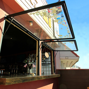 Ventana Moderna de <span class=keywords><strong>Triple</strong></span> Vidrio con Diseño de Rejilla, de Aleación de Aluminio, Abatible y Giratoria, con Aislamiento Térmico para Casa - Product Image 2