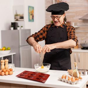 Silicone khuôn mẫu 9 Sâu răng vỏ hình khuôn mẫu cho bánh công cụ để làm Madeleine Bánh quy sô cô la kẹo bánh <span class=keywords><strong>Pudding</strong></span> - Product Image 4