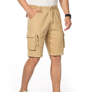 Shorts cargo pour homme en coton respirant, fermeture éclair, séchage rapide, respectueux de l'environnement, cordon de serrage, coupe décontractée pour l'été, vêtements décontractés de plein air - Product Image 6