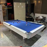 Table de billard économique 9 pieds en promotion, table de billard 7-8 pieds pour intérieur/extérieur avec accessoires complets