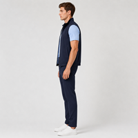 Ensemble Athleisure 3 Pièces Homme en Gros : Gilet Réversible, T-shirt en Coton Mercerisé et Pantalon Droit Élastique