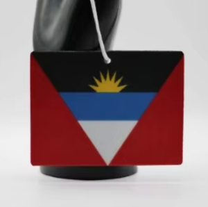 Ambientador de coche con bandera de Saint <span class=keywords><strong>Kitt</strong></span> y Nevis para decoración de coche para ambientador de aire doméstico con ambientador de papel con logotipo personalizado - Product Image 6