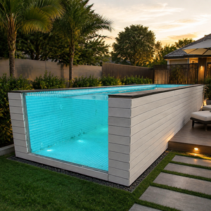 <span class=keywords><strong>Piscine</strong></span> hors sol de luxe avec fenêtre de visualisation en acrylique, structure en <span class=keywords><strong>acier</strong></span> sur mesure, <span class=keywords><strong>piscine</strong></span> de jardin - Product Image 1