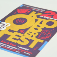 Affiches en carton laminé imprimées en offset couleur personnalisées, autocollants amovibles pour événements, fêtes et festivals