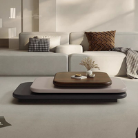 Table basse rotative en métal et bois de style italien du milieu du siècle, mobilier moderne de luxe pour salon, vente en gros