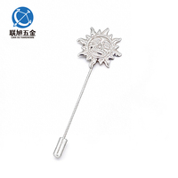 Broche vintage personnalisée Lianxu pour homme et femme, accessoires de bijouterie, broche de costume en forme vintage dorée ou argentée pour mariage