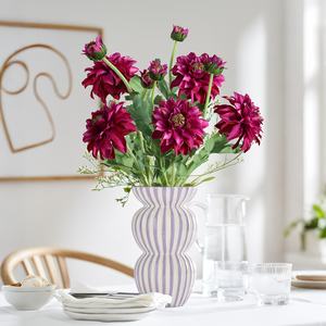 2 искусственных стебля георгина — высококачественные искусственные георгины для весны и лета, подходят для свадеб, выпускных вечеров - Product Image 6