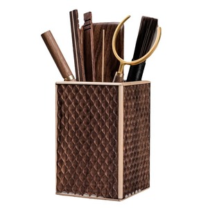 Juego de Té de Madera de Nogal para Seis Personas, Utensilios de Té Kung Fu, Forma Cuadrada, Asas Doradas, Herramientas para Preparar Té de la Tarde - Product Image 5