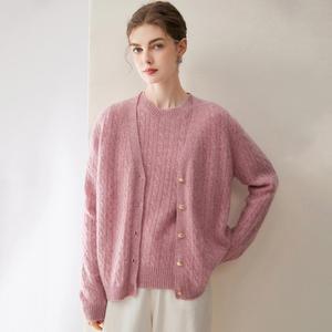 Maglione in Cashmere 100% per <span class=keywords><strong>Donna</strong></span>, Nuovo Cardigan Casual Autunno-Inverno, Ordini all'Ingrosso per Aziende - Product Image 4