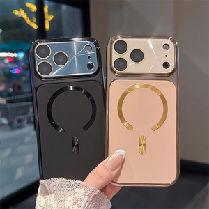 Funda Magnética Aurora con Cristal para Cámara para iPhone 17 16 15 Pro Max, Cubierta Trasera Electrochapada con Degradado Láser - Product Image 1