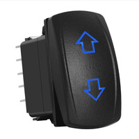 Interrupteur à bascule momentané (ON)-OFF-(ON) 12V, réversible, 10 broches, flèche haut/bas pour voiture, bateau, marine